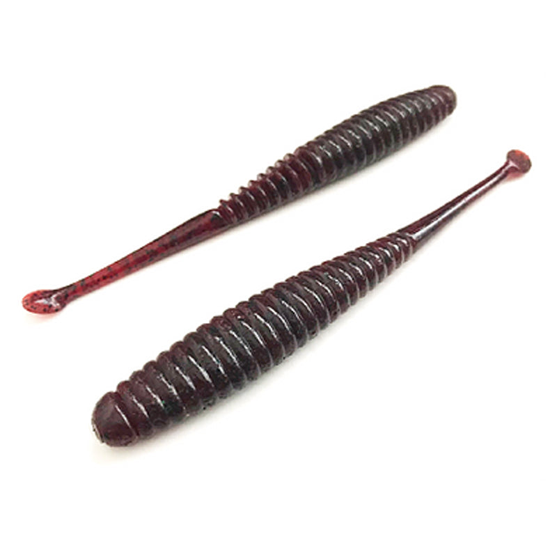 NOIKE BiteGuts 4” Kemnpa 10pk - #27 Rainbow Smoke-#34 Cinnamon Blue-#103 Dark Red-#109 Ebimiso-#118 Mossy Pumpkin-#139 Motor Oil / Gold - Carolina Fishing Tackle LLC