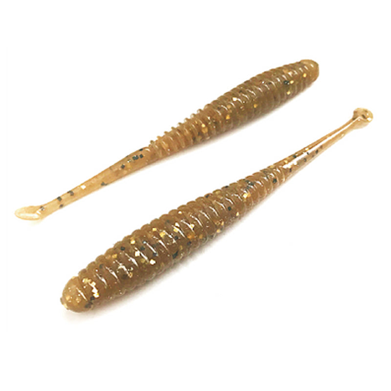 NOIKE BiteGuts 4” Kemnpa 10pk - #27 Rainbow Smoke-#34 Cinnamon Blue-#103 Dark Red-#109 Ebimiso-#118 Mossy Pumpkin-#139 Motor Oil / Gold - Carolina Fishing Tackle LLC