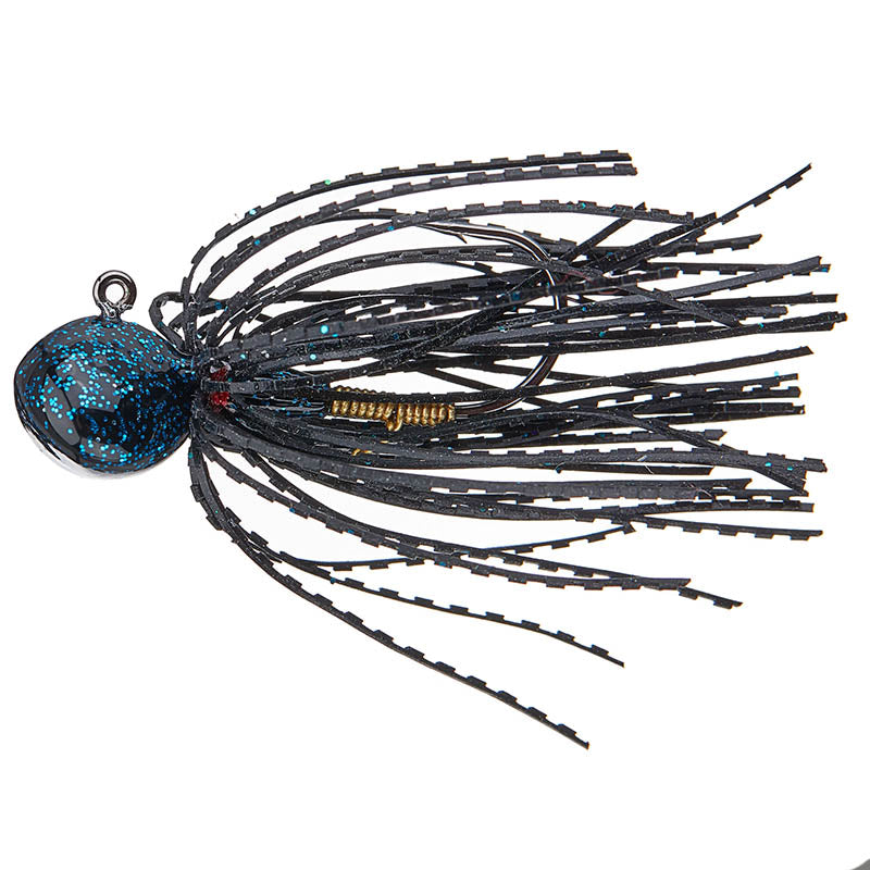 Nishine Lure Works 1/2" Nishine Finesse Football Jigs - Black/Blue Flake-Copper Craw-Smoke Blue - Carolina Fishing Tackle LLC