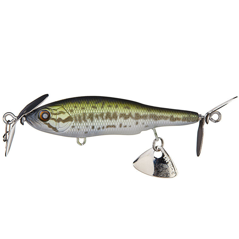 Nishine Lure Works Baby Abino 70S Sinking Prop Baits - Ghost Shad-Juvenile Bluegill-Yellow Perch - Carolina Fishing Tackle LLC
