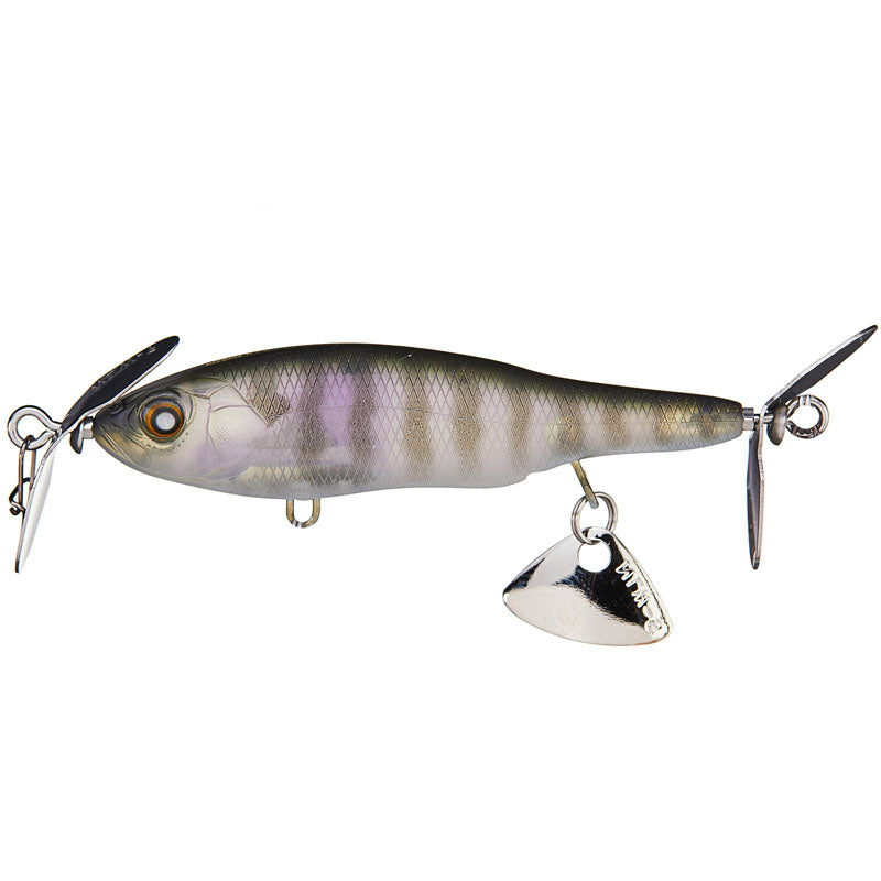 Nishine Lure Works Baby Abino 70S Sinking Prop Baits - Ghost Shad-Juvenile Bluegill-Yellow Perch - Carolina Fishing Tackle LLC