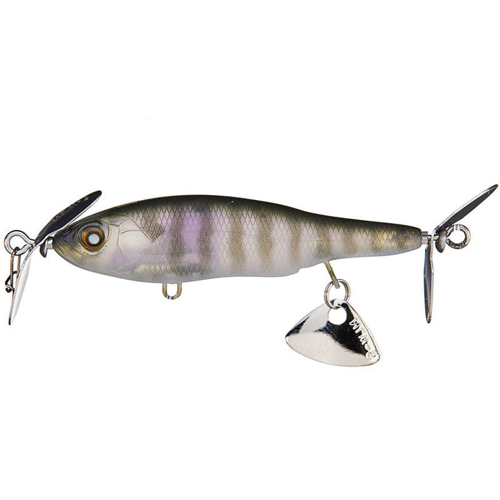 Nishine Lure Works Baby Abino 70S Sinking Prop Baits - Ghost Shad-Juvenile Bluegill-Yellow Perch - Carolina Fishing Tackle LLC