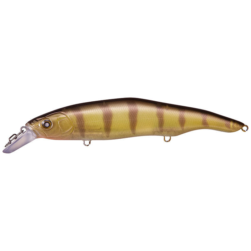 Nishine Lure Works Erie 115SD Jerkbaits - BPB Smelt-Ghost Smelt-BPB Chartreuse Smelt-Hologram Smelt-Black Back Gold-Gun Metal-Yellow Perch-EU Chartreuse Perch - Carolina Fishing Tackle LLC