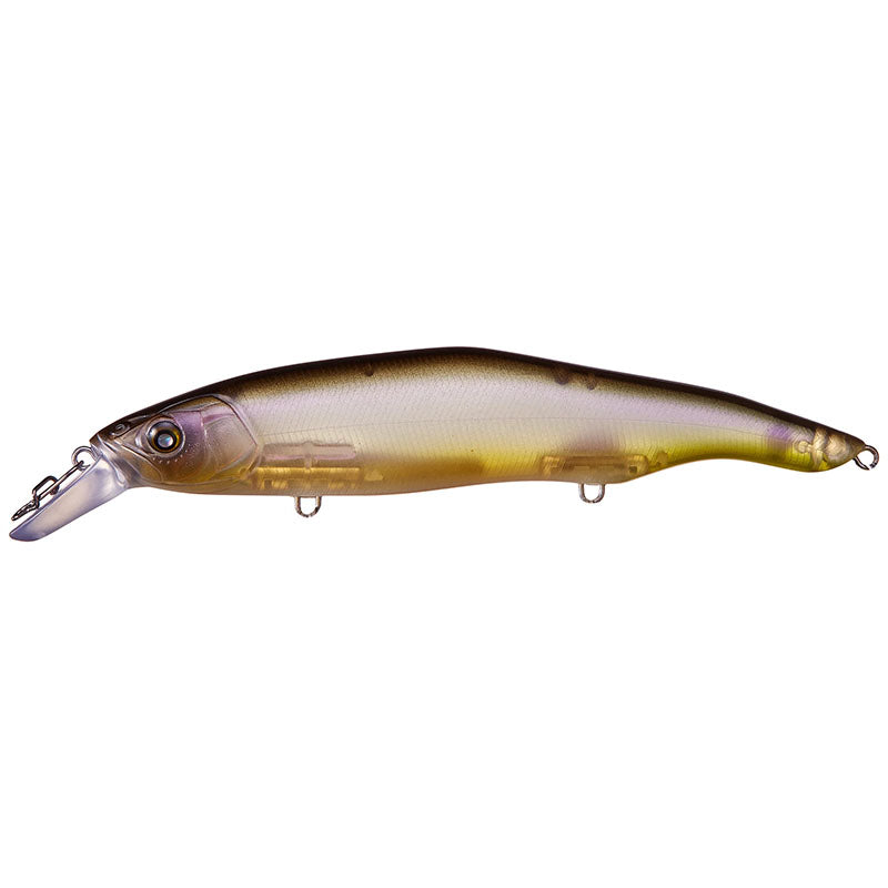 Nishine Lure Works Erie 115SD Jerkbaits - BPB Smelt-Ghost Smelt-BPB Chartreuse Smelt-Hologram Smelt-Black Back Gold-Gun Metal-Yellow Perch-EU Chartreuse Perch - Carolina Fishing Tackle LLC