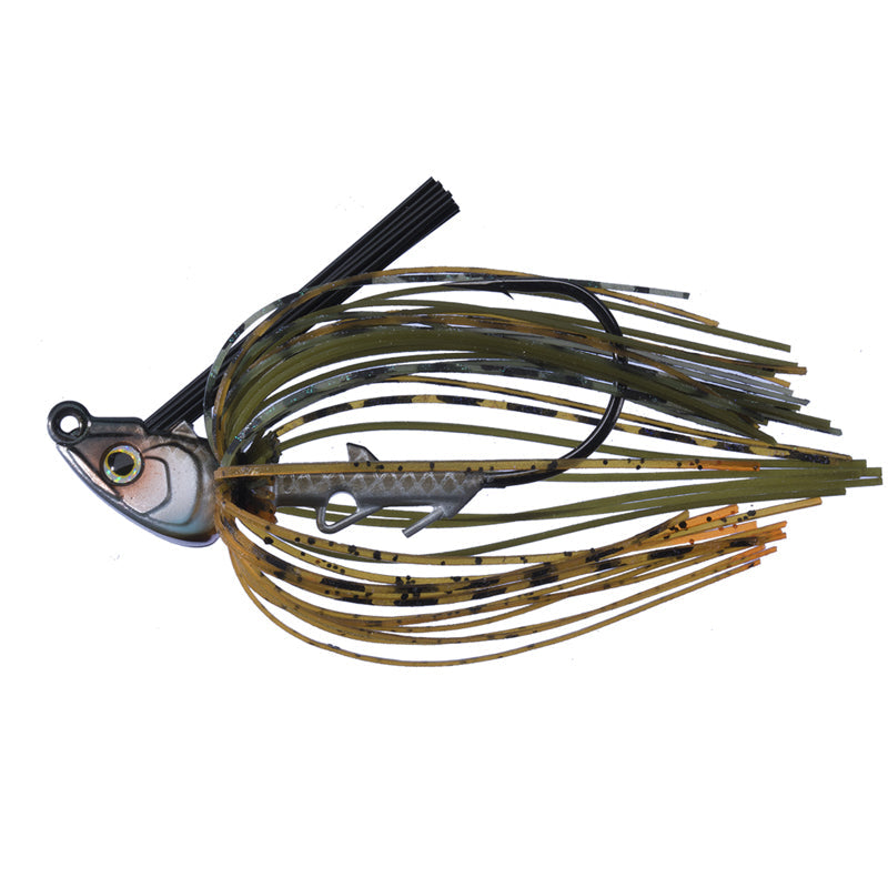 O.S.P 3/8oz SLIPPER Jig - #CS-01 Black-#CS-04 Natural Shad-#CS-05 I'm Here-#CS-06 Dark Gripan-#CS-07 Sunfish Gill-#CS-08 Killer Gold - Carolina Fishing Tackle LLC