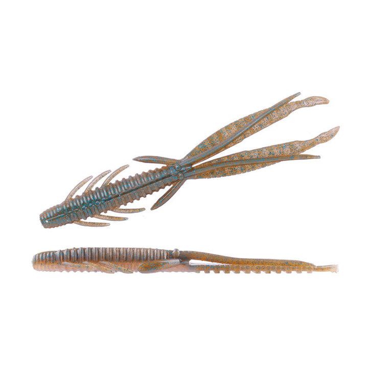O.S.P 6” DoLive Shrimp 5pk - #W-005 June Bug-#W-007 Lime Chartreuse-#W-027  Dark Cinnamon Blue & Pepper-#W-039 Smoked Blue Flakes-#W-052  KT Dark Smoke/Copper & Green Flake - Carolina Fishing Tackle LLC