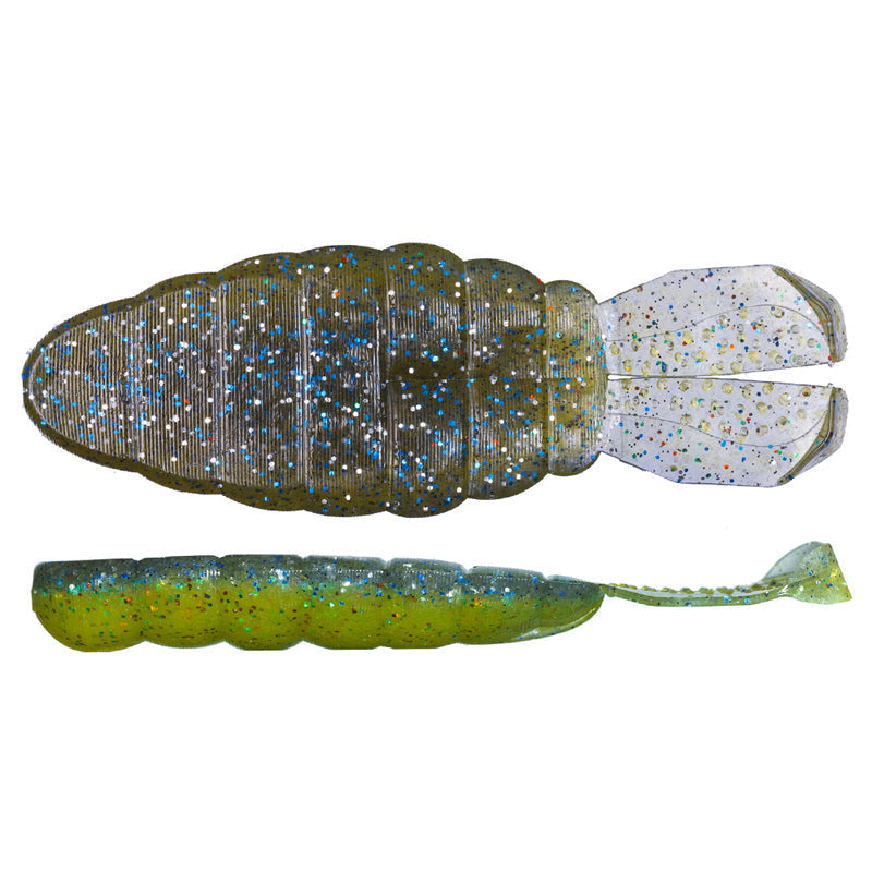 O.S.P DoLive 3.6” SS-Gill 5pk - W-001 Watermelon Pepper-W-015 Bluegill-W-016 Black-TW-117 Ghost Shrimp-TW-146 Shrimp Miso Black-TW-200 Neon Pearl/Shrimp-W-004 Green Pumpkin Pepper-TW-108 Green Pumpkin Red/Natural Orange-TW-160 Neon Gill - Carolina Fishing Tackle LLC