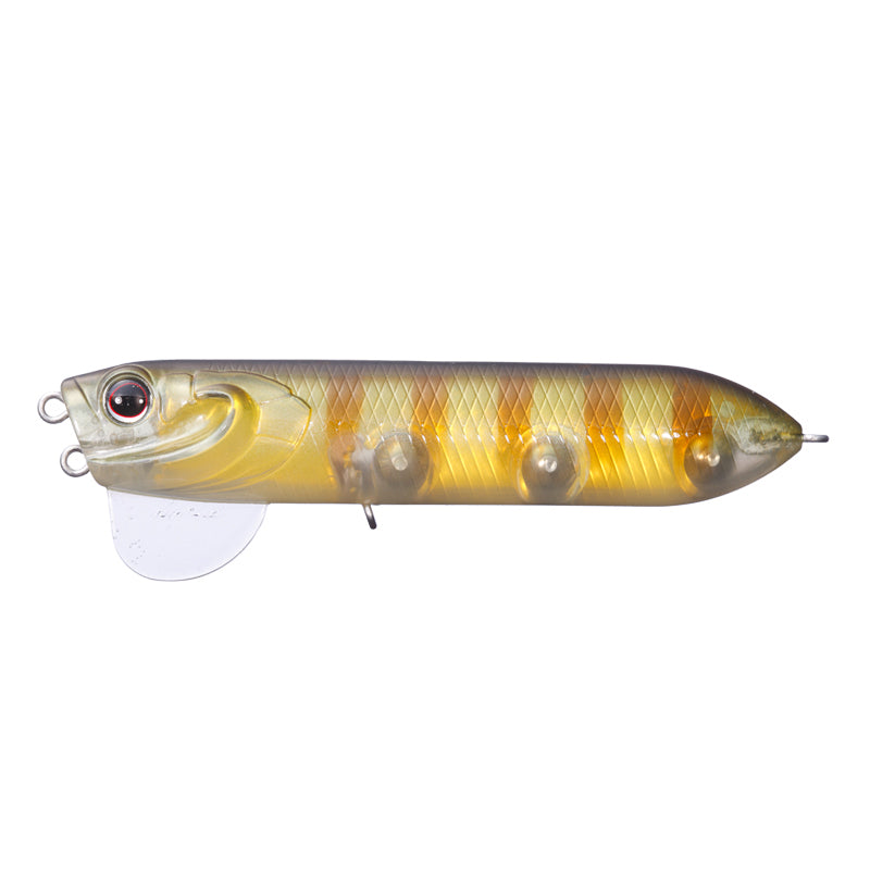 O.S.P Lures YAMATO Jr. Pencil Popper - #G-01 Ghost Minnow-#H-23 Ginrin-#M-14 Mat Tiger-#P-05 Black-#P-45 Sunny Gill-#P-64 Pearl/Chart Back-#P-83 Ghost Pearl-#RPO-69 Real Perch-#TG-03 TG Sunfish-#TSL-76 TS Lively Flash Wakasagi - Carolina Fishing Tackle LLC