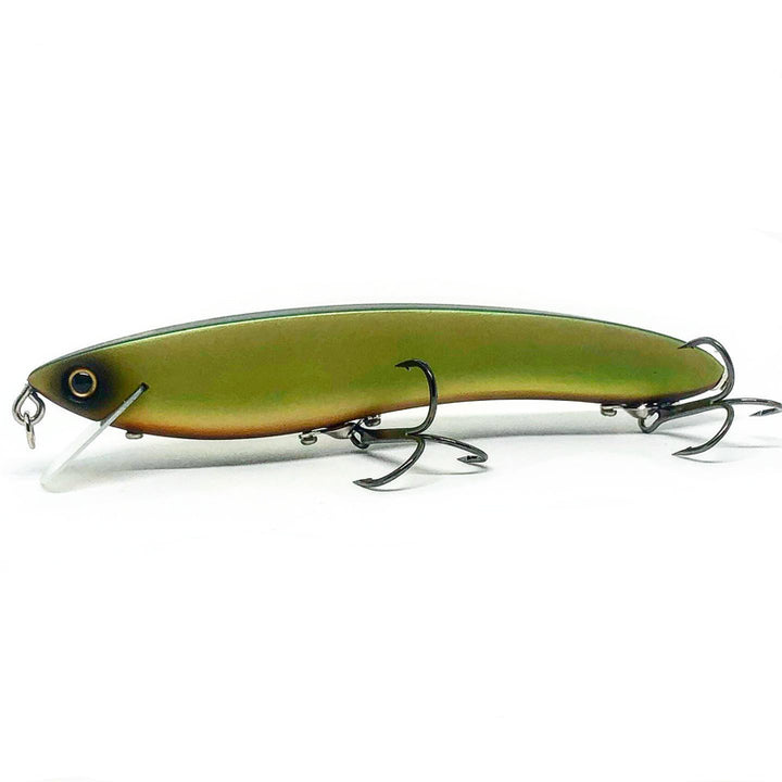 Owl Gene Lures Shallow Runner Custom Jerkbait - Mat White - Carolina Fishing Tackle LLC