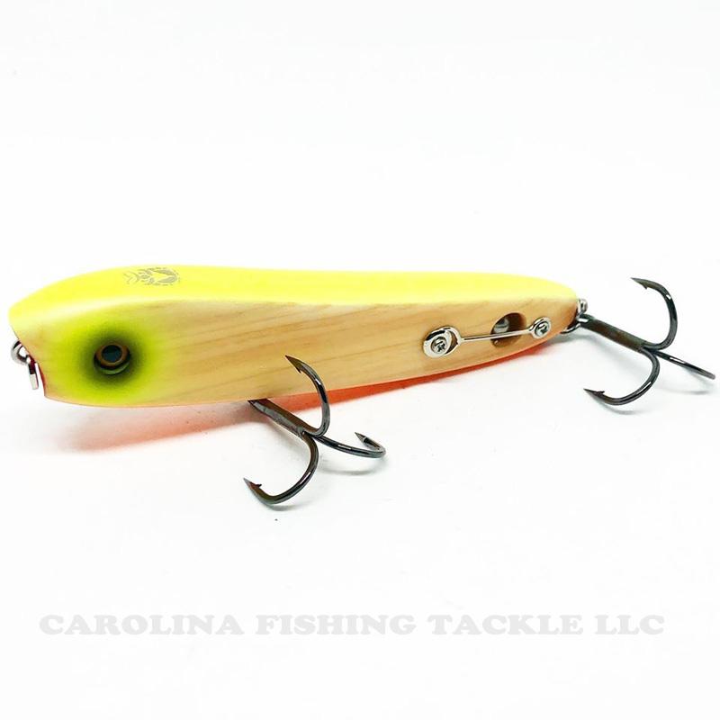 OwlGene TATETATE YOKOYOKO Topwater - Chartreuse-Natural Wood - Carolina Fishing Tackle LLC