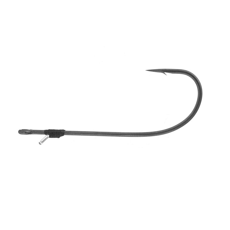 Owner Cover Shot Worm Hook 5pk Silky Gray - #1/0-#2/0-#3/0-#4/0 - Carolina Fishing Tackle LLC