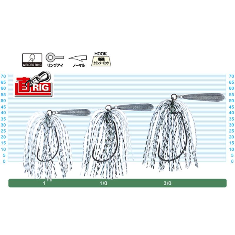 Owner Cuitiva Skirted Jig Rig 2pk - Gill / #1 - 3/16 oz-Gill / #1/0 - 1/4 oz-Gill / #3/0 - 3/8 oz-Brown / #1 - 3/16 oz - Carolina Fishing Tackle LLC