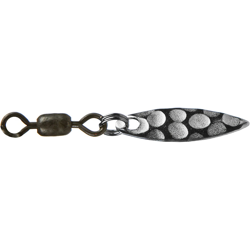 Owner Flashy Accent 4pk - # 0 Small Indiana Silver-# 2 Small Willowleaf Silver - Carolina Fishing Tackle LLC