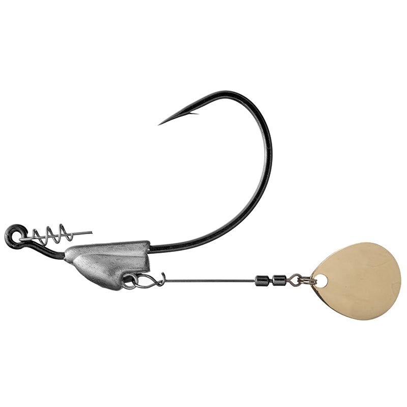 Owner Flashy Swimmer Gold Colorado Blade 2pk - #1/0-1/8 oz-#3/0-3/16 oz-#5/0-1/4 oz-#6/0-3/8 oz-#8/0-3/8 oz (Beast Hook) - Carolina Fishing Tackle LLC