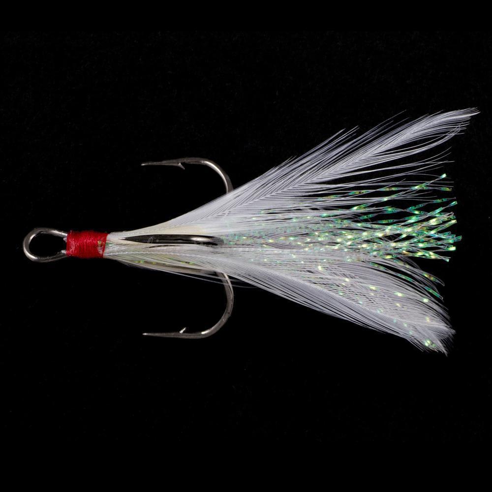 Owner Tournament Trailer 2pk - White Flash / #6-White Chartreuse Flash / #6-White Chartreuse Flash / #4-White Chartreuse Flash / #2-White Red Flash / #6-White Red Flash / #4-White Red Flash / #2 - Carolina Fishing Tackle LLC
