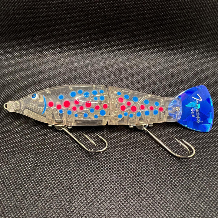 Tsunami Lures Sweepy J DP Swimbaits - #01 Vintage Blue Head-#02 Mestizo Toy Red-#03 Tobacco Sunburst Swirl-#04 Mestizo Yellow-#05 Sleepy Rogue Mekki-#06 Vintage Shad Blue Metallic-#07 Bubble Fish Clear-#08 Peacock Bass-#09 Black Bass-#10 Blue Gill - Carolina Fishing Tackle LLC