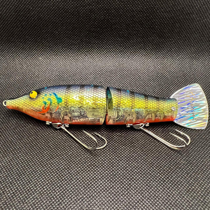 Tsunami Lures Sweepy J DP Swimbaits - #01 Vintage Blue Head-#02 Mestizo Toy Red-#03 Tobacco Sunburst Swirl-#04 Mestizo Yellow-#05 Sleepy Rogue Mekki-#06 Vintage Shad Blue Metallic-#07 Bubble Fish Clear-#08 Peacock Bass-#09 Black Bass-#10 Blue Gill - Carolina Fishing Tackle LLC