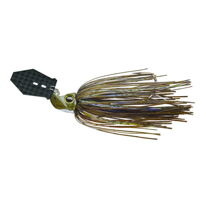 Picasso Lures AMart Carbon Fiber Shock Blade Pro Vibrating Jigs - Black / 1/2 oz-Chartreuse White / 3/8 oz-Chartreuse White / 1/2 oz-Green Pumpkin Tiger / 3/8 oz-White Pearl / 1/2 oz - Carolina Fishing Tackle LLC