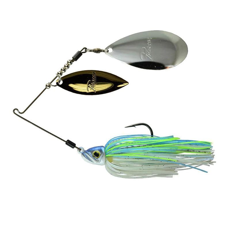 Picasso Lures Inviz-Wire Pro Willow Indiana Spinnerbaits - Bling Shad / 3/8 oz-Tennessee Shad / 3/8 oz-White Pearl / 3/8 oz-White Pearl / 1/2 oz - Carolina Fishing Tackle LLC