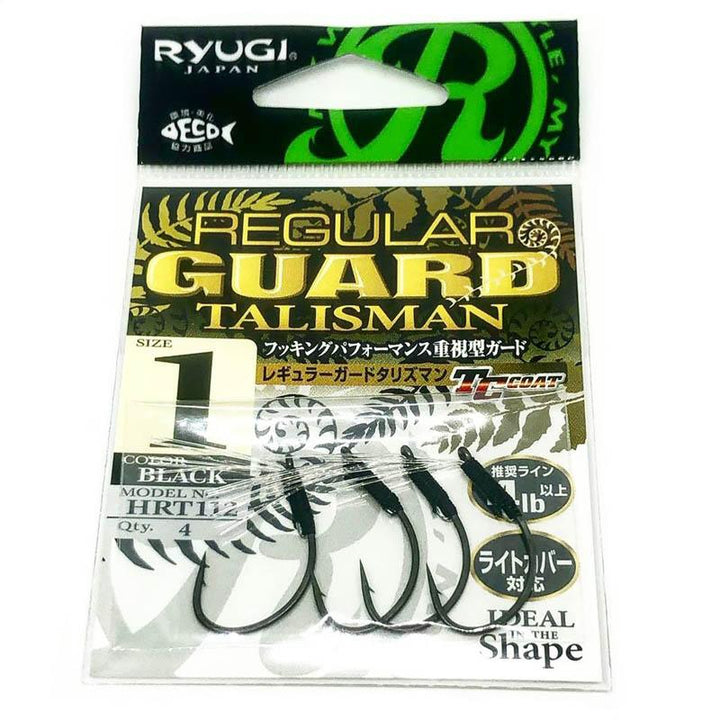 RYUGI Hooks Regular Guard Talisman (TC Coat) 4pk - #3-#2-#1-#1/0-#2/0-#3/0 - Carolina Fishing Tackle LLC