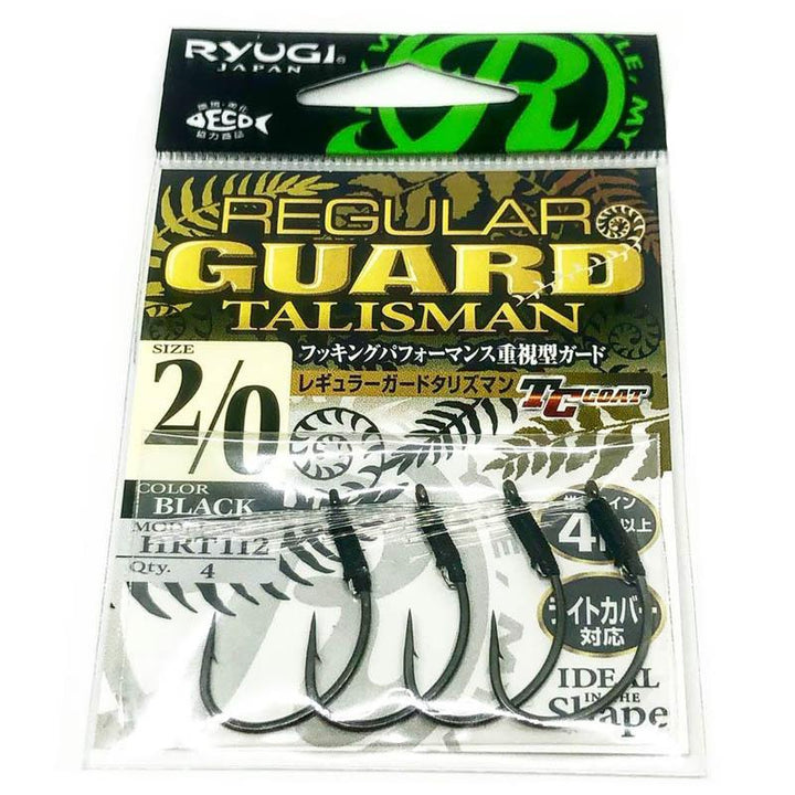 RYUGI Hooks Regular Guard Talisman (TC Coat) 4pk - #3-#2-#1-#1/0-#2/0-#3/0 - Carolina Fishing Tackle LLC