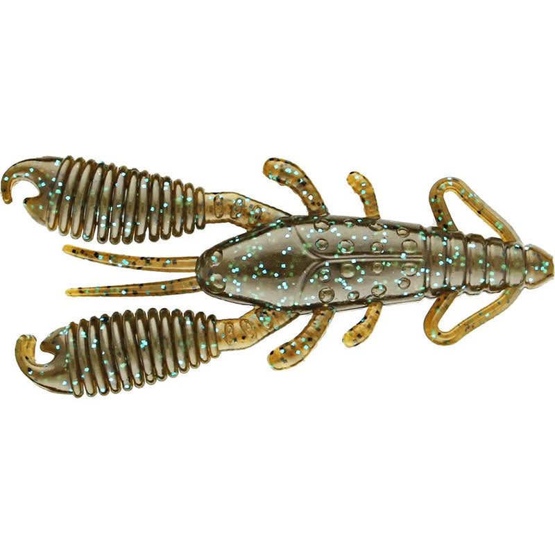 Reins Fishing 2.5" Ring Craw Mini 6pk - #001 Watermelon Seed-#011 Black-#051 Mueller’s Madness/Smokey Madness #2 - Carolina Fishing Tackle LLC