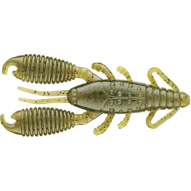 Reins Fishing 2.5" Ring Craw Mini 6pk - #001 Watermelon Seed-#011 Black-#051 Mueller’s Madness/Smokey Madness #2 - Carolina Fishing Tackle LLC