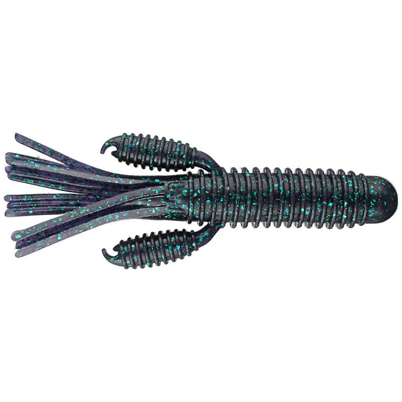 Reins Fishing 4” Craw Tube 6pk - #012 June Bug-#022 Black Blue Flake-#042 Black Blue Laminate Silver-#043 Green Pumpkin Blue Laminate Silver - Carolina Fishing Tackle LLC