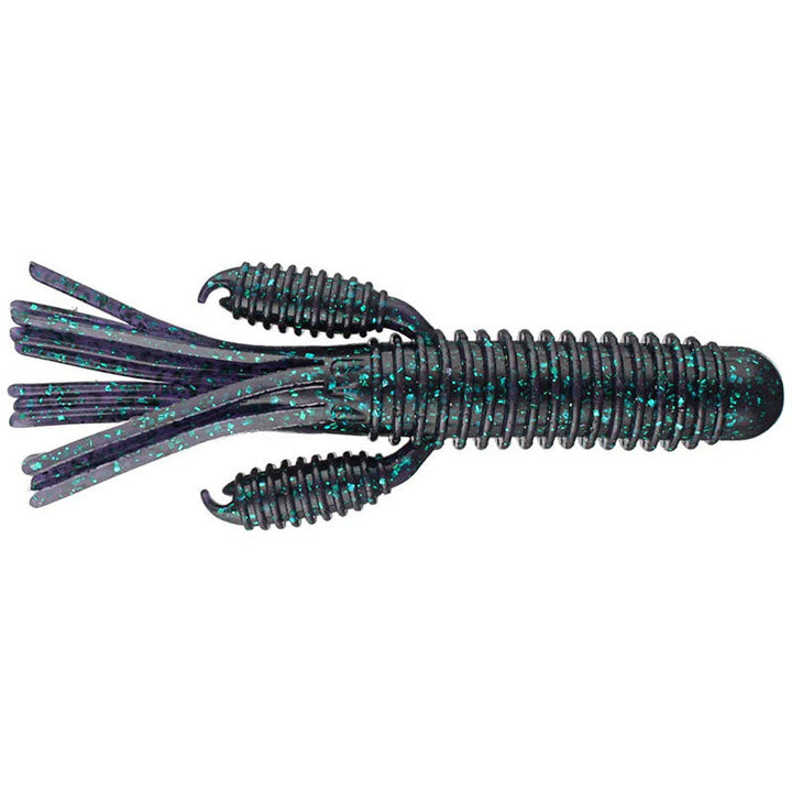 Reins Fishing 4” Craw Tube 6pk - #012 June Bug-#022 Black Blue Flake-#042 Black Blue Laminate Silver-#043 Green Pumpkin Blue Laminate Silver - Carolina Fishing Tackle LLC