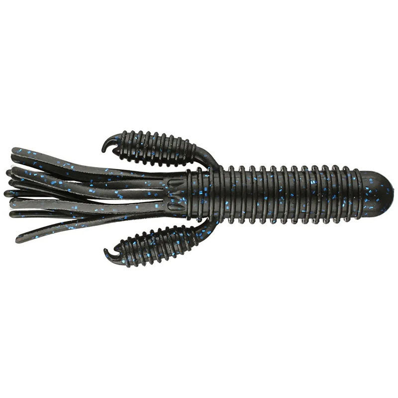 Reins Fishing 4” Craw Tube 6pk - #012 June Bug-#022 Black Blue Flake-#042 Black Blue Laminate Silver-#043 Green Pumpkin Blue Laminate Silver - Carolina Fishing Tackle LLC