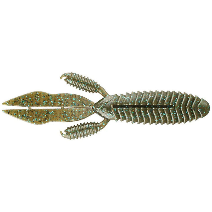 Reins Fishing 4” Punchin’ Predator 6pk Creature Bait - #005 Green Pumpkin Blue-#012 Junebug-#022 Black Blue Flake-#063 Spring Gill-#002 Green Pumpkin-#040 Green Pumpkin Silver-#043 Green Pumpkin Blue Laminate Silver - Carolina Fishing Tackle LLC