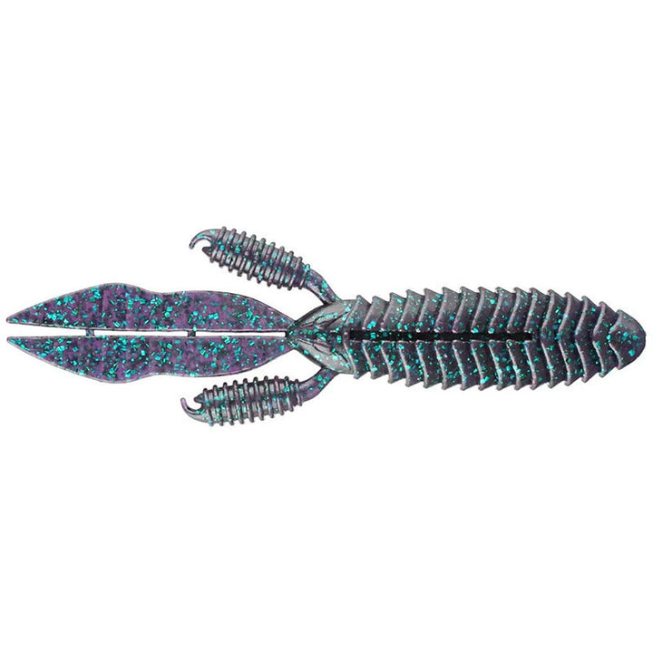 Reins Fishing 4” Punchin’ Predator 6pk Creature Bait - #005 Green Pumpkin Blue-#012 Junebug-#022 Black Blue Flake-#063 Spring Gill-#002 Green Pumpkin-#040 Green Pumpkin Silver-#043 Green Pumpkin Blue Laminate Silver - Carolina Fishing Tackle LLC