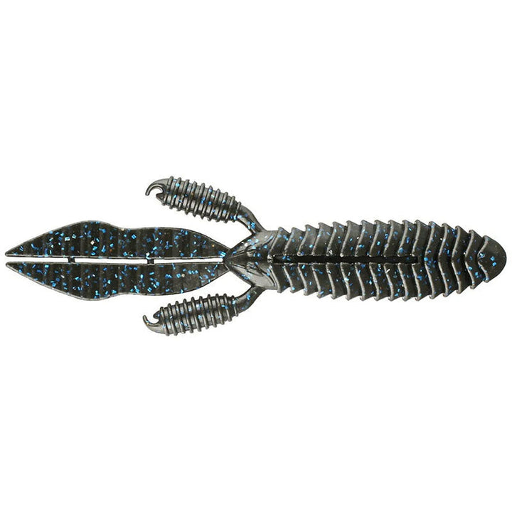 Reins Fishing 4” Punchin’ Predator 6pk Creature Bait - #005 Green Pumpkin Blue-#012 Junebug-#022 Black Blue Flake-#063 Spring Gill-#002 Green Pumpkin-#040 Green Pumpkin Silver-#043 Green Pumpkin Blue Laminate Silver - Carolina Fishing Tackle LLC