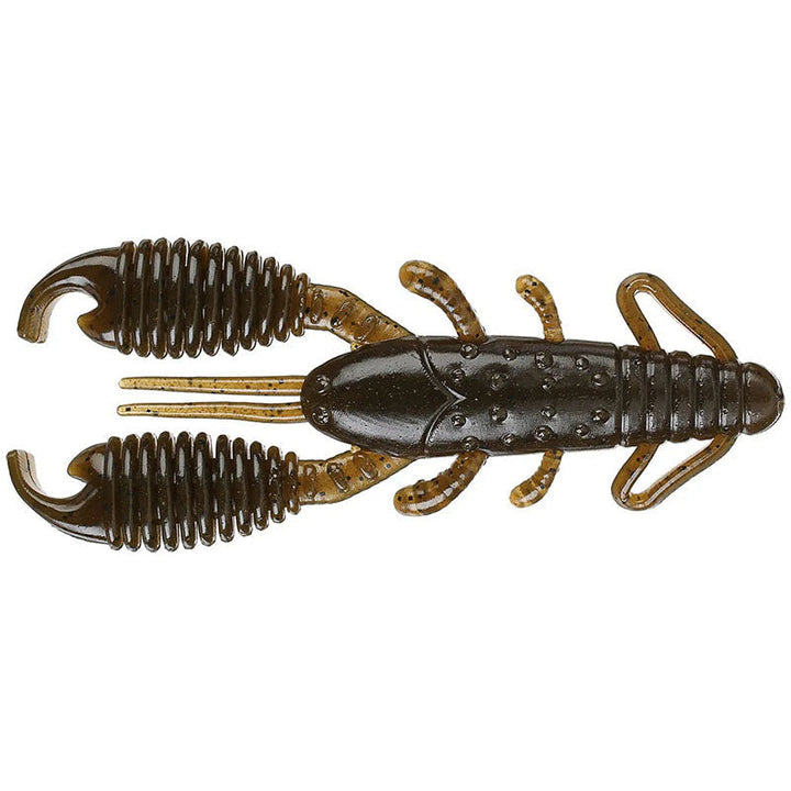Reins Fishing 4” Ring Craw Daddy 5pk - #001 Watermelon Seed-#002 Green Pumpkin-#005 Green Pumpkin Blue-#011 Black-#012 Junebug-#022 Black Blue Flake-#040 Green Pumpkin Silver-#B22 BB Craw - Carolina Fishing Tackle LLC