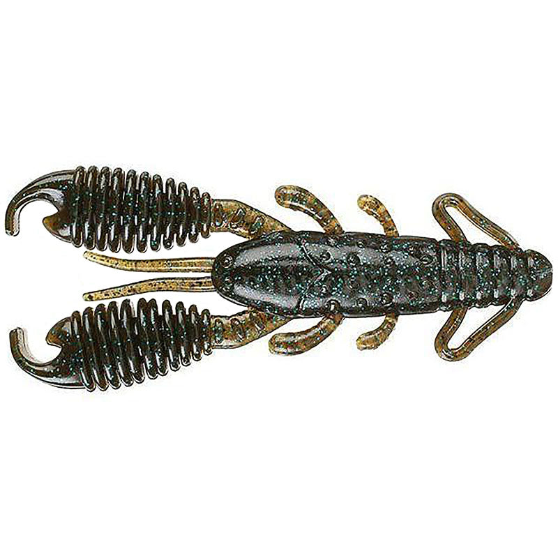 Reins Fishing 4” Ring Craw Daddy 5pk - #001 Watermelon Seed-#002 Green Pumpkin-#005 Green Pumpkin Blue-#011 Black-#012 Junebug-#022 Black Blue Flake-#040 Green Pumpkin Silver-#B22 BB Craw - Carolina Fishing Tackle LLC