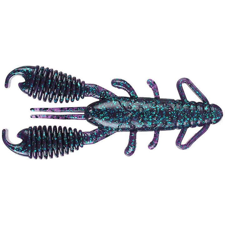 Reins Fishing 4” Ring Craw Daddy 5pk - #001 Watermelon Seed-#002 Green Pumpkin-#005 Green Pumpkin Blue-#011 Black-#012 Junebug-#022 Black Blue Flake-#040 Green Pumpkin Silver-#B22 BB Craw - Carolina Fishing Tackle LLC