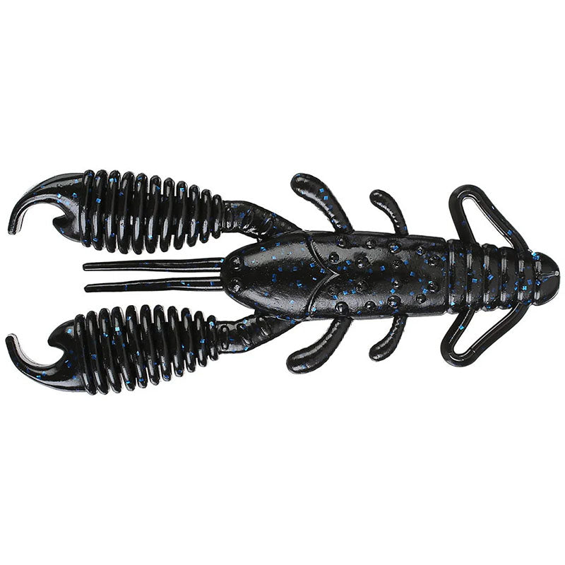 Reins Fishing 4” Ring Craw Daddy 5pk - #001 Watermelon Seed-#002 Green Pumpkin-#005 Green Pumpkin Blue-#011 Black-#012 Junebug-#022 Black Blue Flake-#040 Green Pumpkin Silver-#B22 BB Craw - Carolina Fishing Tackle LLC