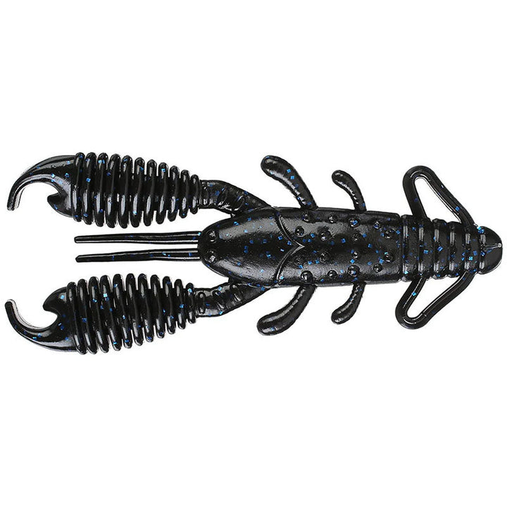 Reins Fishing 4” Ring Craw Daddy 5pk - #001 Watermelon Seed-#002 Green Pumpkin-#005 Green Pumpkin Blue-#011 Black-#012 Junebug-#022 Black Blue Flake-#040 Green Pumpkin Silver-#B22 BB Craw - Carolina Fishing Tackle LLC