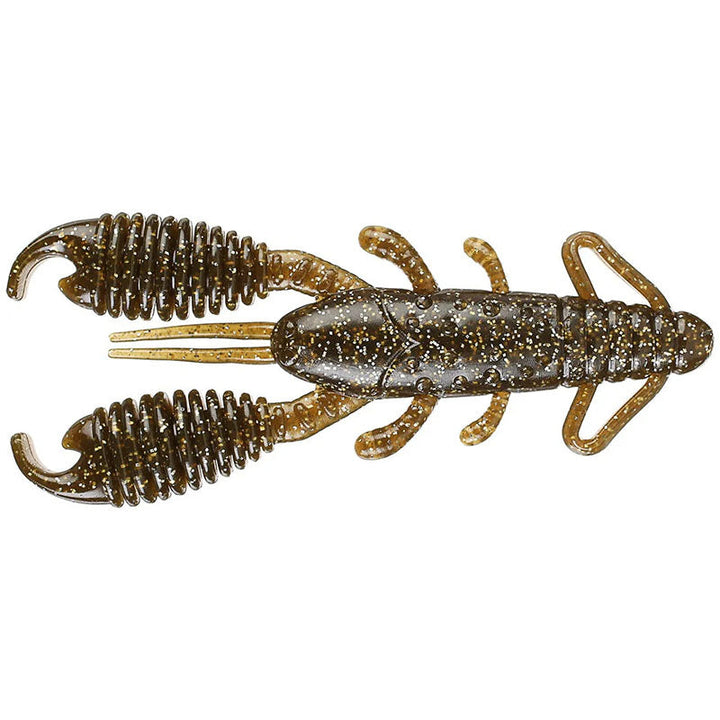 Reins Fishing 4” Ring Craw Daddy 5pk - #001 Watermelon Seed-#002 Green Pumpkin-#005 Green Pumpkin Blue-#011 Black-#012 Junebug-#022 Black Blue Flake-#040 Green Pumpkin Silver-#B22 BB Craw - Carolina Fishing Tackle LLC