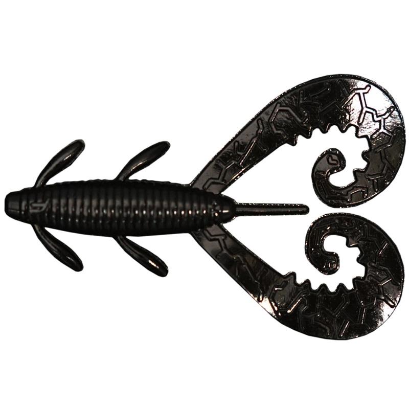 Reins Fishing G-Tail Twin Creature Baits - #002 Green Pumpkin / 2 in-#002 Green Pumpkin / 3 in-#005 Green Pumpkin Blue / 2 in-#005 Green Pumpkin Blue / 3 in-#011 Black / 2 in-#011 Black / 3 in-#022 Black Blue Flake / 2 in-#025 Watermelon Red / 2 in-#025 Watermelon Red / 3 in - Carolina Fishing Tackle LLC