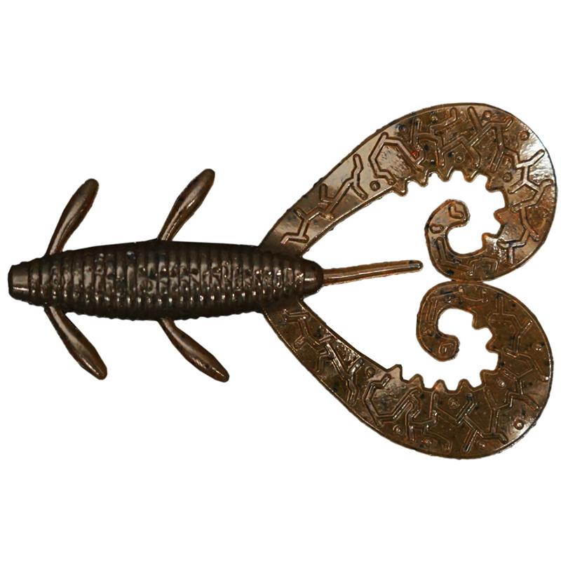 Reins Fishing G-Tail Twin Creature Baits - #002 Green Pumpkin / 2 in-#002 Green Pumpkin / 3 in-#005 Green Pumpkin Blue / 2 in-#005 Green Pumpkin Blue / 3 in-#011 Black / 2 in-#011 Black / 3 in-#022 Black Blue Flake / 2 in-#025 Watermelon Red / 2 in-#025 Watermelon Red / 3 in - Carolina Fishing Tackle LLC