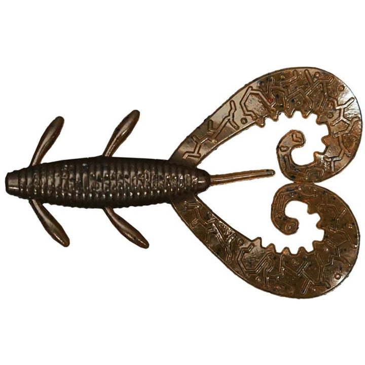 Reins Fishing G-Tail Twin Creature Baits - #002 Green Pumpkin / 2 in-#002 Green Pumpkin / 3 in-#005 Green Pumpkin Blue / 2 in-#005 Green Pumpkin Blue / 3 in-#011 Black / 2 in-#011 Black / 3 in-#022 Black Blue Flake / 2 in-#025 Watermelon Red / 2 in-#025 Watermelon Red / 3 in - Carolina Fishing Tackle LLC