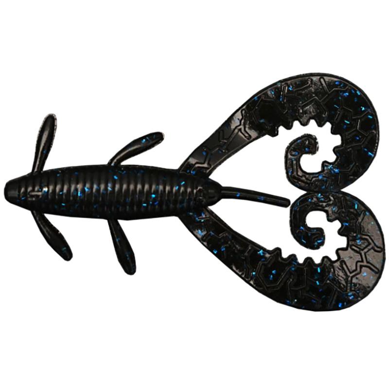 Reins Fishing G-Tail Twin Creature Baits - #002 Green Pumpkin / 2 in-#002 Green Pumpkin / 3 in-#005 Green Pumpkin Blue / 2 in-#005 Green Pumpkin Blue / 3 in-#011 Black / 2 in-#011 Black / 3 in-#022 Black Blue Flake / 2 in-#025 Watermelon Red / 2 in-#025 Watermelon Red / 3 in - Carolina Fishing Tackle LLC