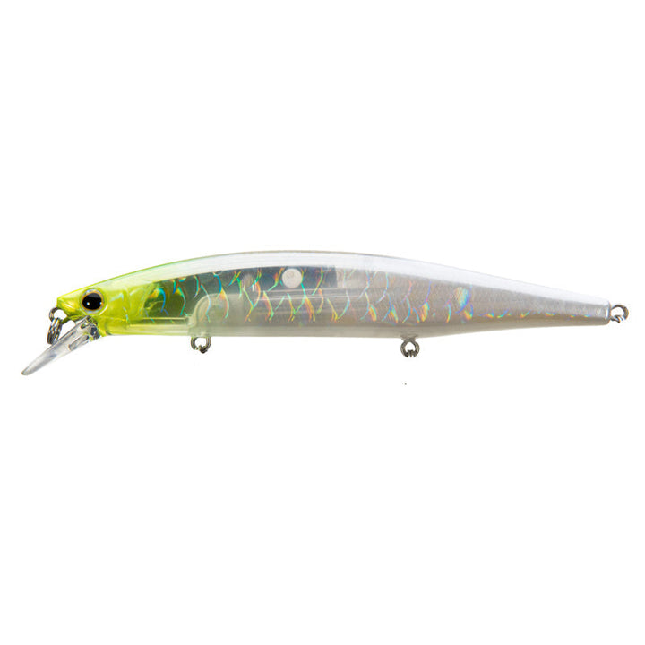 Shimano World Minnow WM-115SP FlashBoost Jerkbait - Black Gold-Black SV-Blue SV-Chart Head-Chart SV-Clown-Pink Smelt-Salangidae-Ghost Ayu - Carolina Fishing Tackle LLC