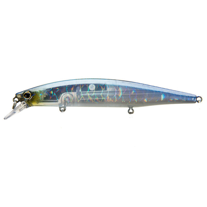 Shimano World Minnow WM-115SP FlashBoost Jerkbait - Black Gold-Black SV-Blue SV-Chart Head-Chart SV-Clown-Pink Smelt-Salangidae-Ghost Ayu - Carolina Fishing Tackle LLC