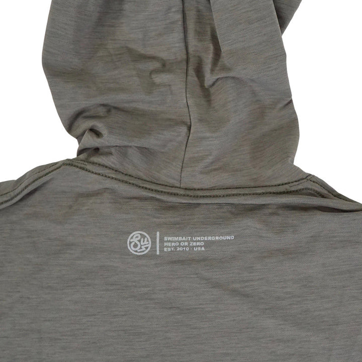 Swimbait Underground EQ Tech Hoodie Olive Heather - Small-Medium-2X-Large - Carolina Fishing Tackle LLC