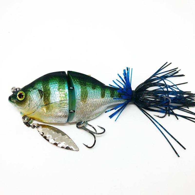 TH Tackle Jointed Little Zoe Swimbait - #11 Pearl Chartreuse Gill - Carolina Fishing Tackle LLC