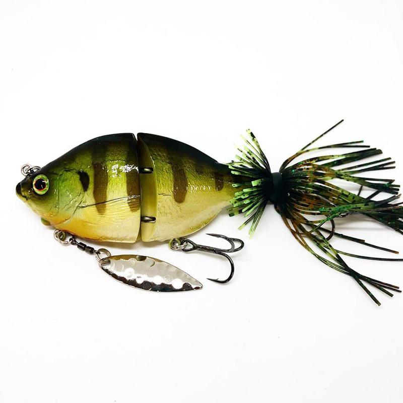 TH Tackle Jointed Little Zoe Swimbait - #11 Pearl Chartreuse Gill - Carolina Fishing Tackle LLC