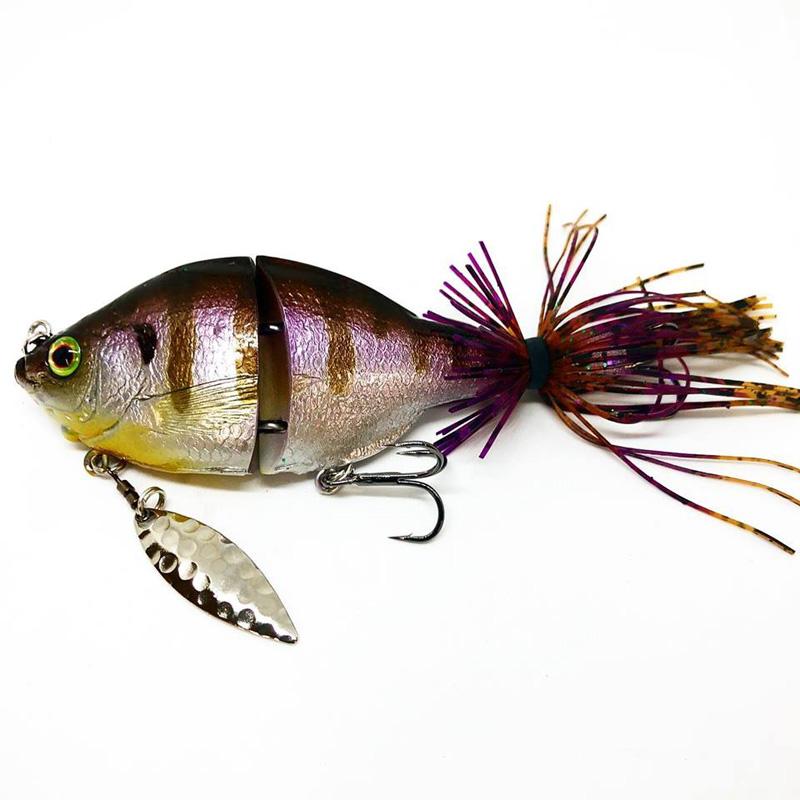 TH Tackle Jointed Little Zoe Swimbait - #11 Pearl Chartreuse Gill - Carolina Fishing Tackle LLC