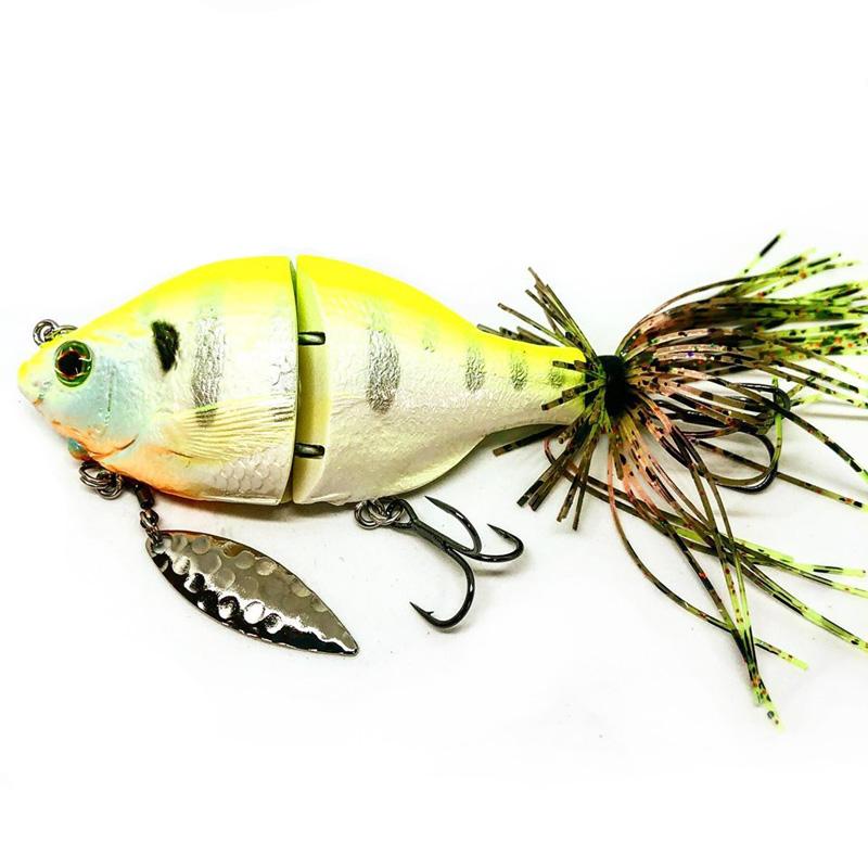 TH Tackle Jointed Little Zoe Swimbait - #11 Pearl Chartreuse Gill - Carolina Fishing Tackle LLC